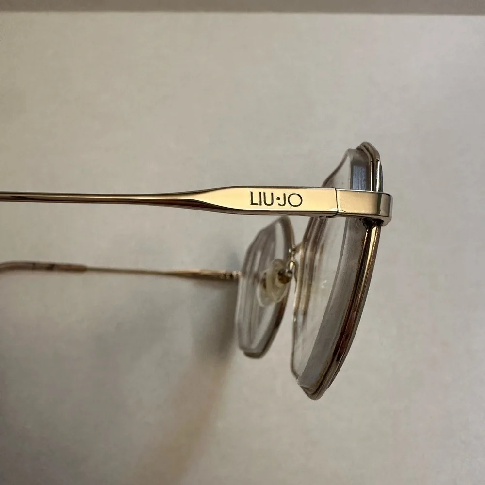 LIU JO LJ 2131 717  Authentic Eyeglasses Frames 54 18 135 Ivory Gold With‎ Case